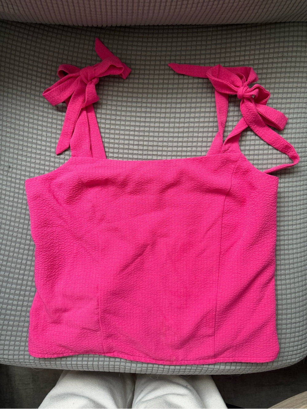 Old Navy Hot Pink Tie-Strap Square Crop Top